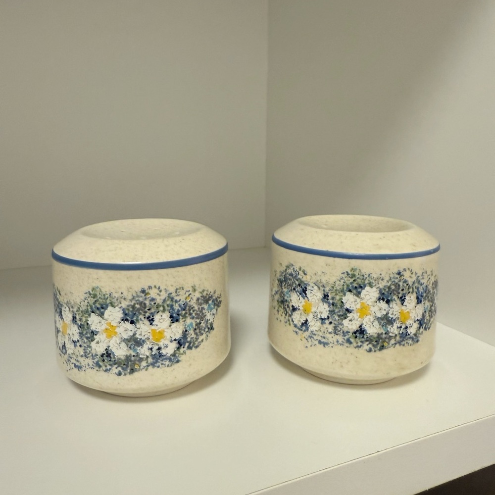 Vintage Lenox DEWDROPS Temperware Salt & Pepper Shakers EXCELLENT